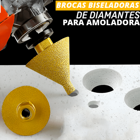 Broca Biseladora de Diamante para Amoladora M10 - Profesional
