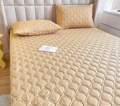 MATCOVER™: PROTECTOR PARA COLCHÓN ANTIFLUIDOS Y ACOLCHONADO + 2 FUNDAS PARA ALMOHADA GRATIS