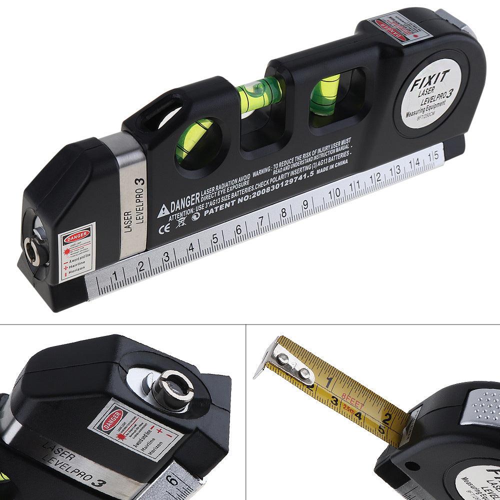 METRO CON NIVEL LASER 4 en 1