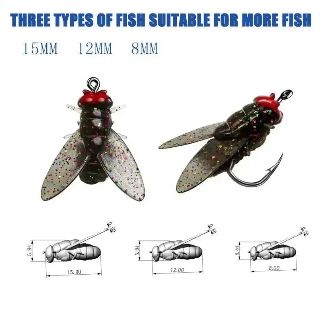 Cebo para peces - mosca bionica (20 unidades)