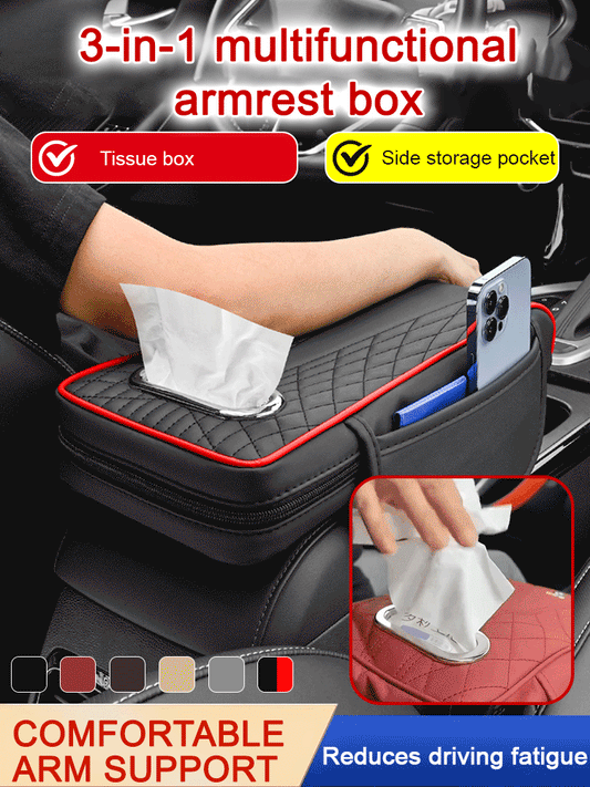 Caja de almacenamiento multifuncional para coche CarVault 3-in-1